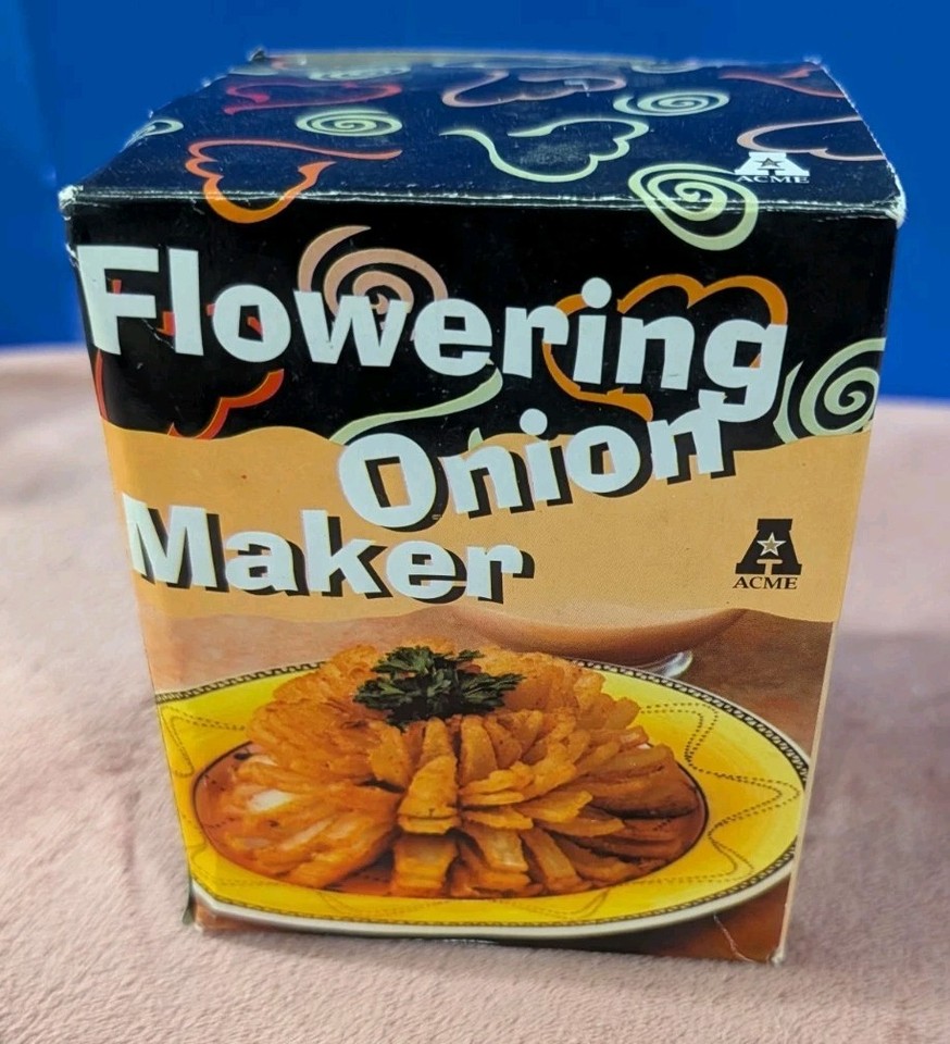 A vintage Acme Flowering Onion Maker — the retro gadget behind the bloomin' onion craze before it was a restaurant staple.