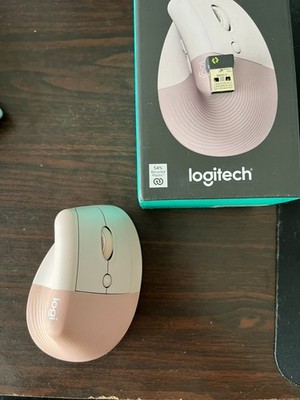 Logitech Lift for Mac Wireless Vertical Mouse Pink - Left Click Iusse For Parts