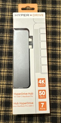 HyperDrive 7-in-2 USB-C Hub 4K HDMI USB-C 40Gb 100W PD for Intel MacBook Pro/Air