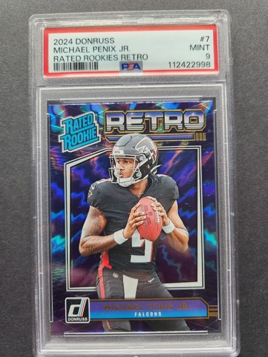 2024 Panini Donruss - Michael Penix Jr. Rated Rookie Retro #7 (RC) PSA 9 MINT