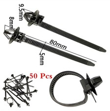 50x Correa de cremallera de sujeción de envoltura de amarre/banda de cable de coche de nailon 92 mm*5 mm