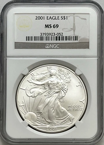 2001 NGC MS69 Silver Eagle
