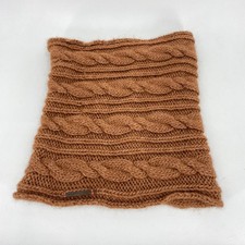 Krochet Kids International Alpaca Wool Knit Cowl Snood Rust Brown One Size Peru