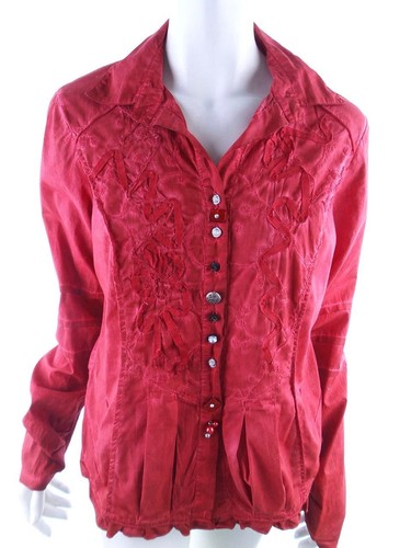 Blouse Western Guess Jeans - Manches Longues à Marguerites - Taille S - Occasion TB