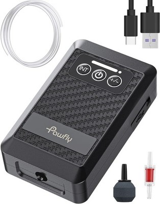 Pawfly Aquarium Lithium Battery Powered Air Pump USB Rechargeable Oxygen Pump Po