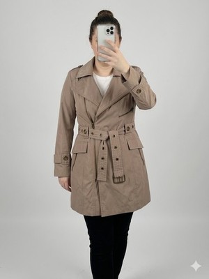 Marc New York Andrew Marc Size XS Women's Belted Trench Coat Beige Lined Classic