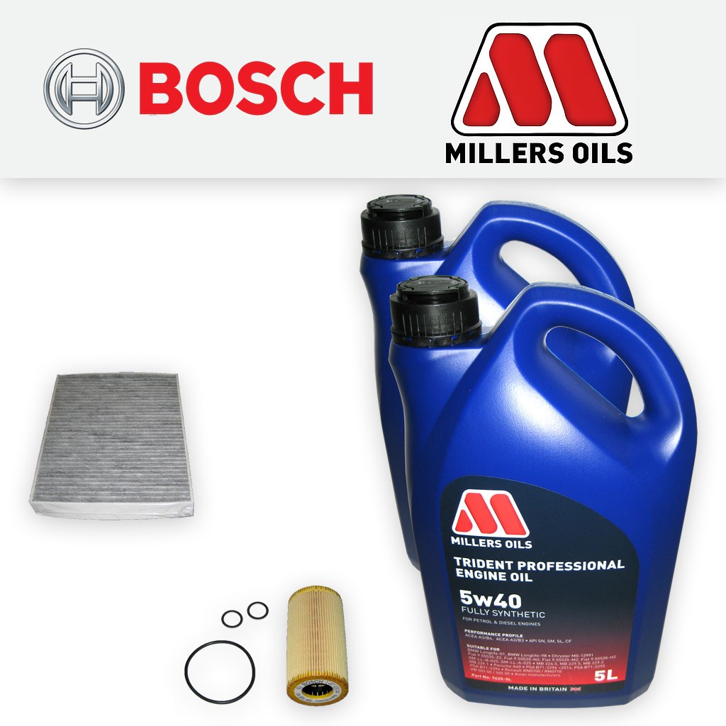 SERVICE KIT for PORSCHE CAYENNE S 4.5 TURBO OIL CABIN FILTERS +OIL (2002-2007)