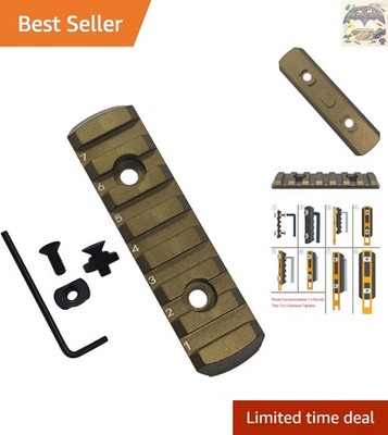 Lightweight Aluminum 7-Slot Picatinny Rail Adapter - Ultra-Thin 0.27in Height
