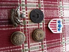 antique military button/pin lot WW1-WW2