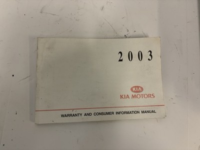 2003 Kia Sorento Owner Manual 
