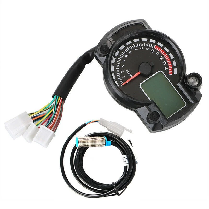 Motorcycle Electronic LCD Tachometer 299KM/H Digital Meter Speedometer Odometer - Image 2 of 4