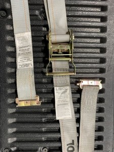 USCC E Track Ratchet Strap with Spring E -Fittings, Gray, 2" x 16ft 5316SEF-GRY 