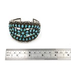 Southwest Sterling Silver Turquoise Rope Twist Cluster Cuff Bracelet #S4993-2 — photo 7