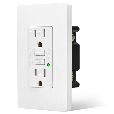 #ad #ad GFCI GFI Outlet 15 Amp Safety Receptacle Plugs w Wall Plate LED Indicator TR WR $12.16