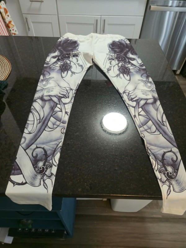 Women's Alchemy Black Graphic Tattoo Leggings XL