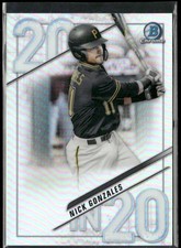 Nick Gonzales 2020 Bowman Draft #20IN20-NG 20 in '20 Refractor #/250 Pirates