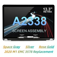 For MacBook Pro A2338 2020 M1  2022 M2 LCD Screen Display Assembly Replacement