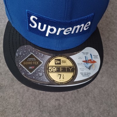 Supreme New Era 59Fifty Hat 7 3/8 Royal Blue 2 Tone Gore Tex