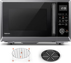 Air Fryer Combo 8-In-1 Countertop Microwave Oven Convection Broil Black