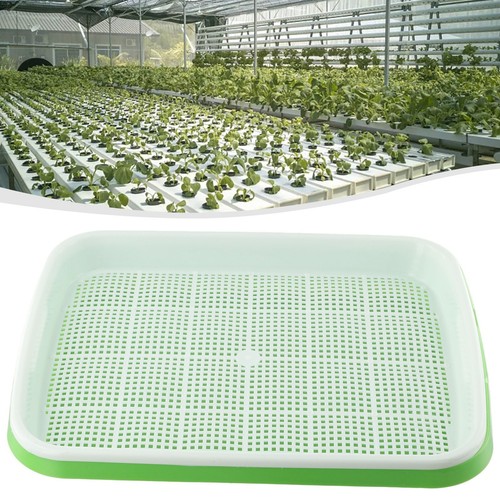 New Sprout Tray With Grid Soil-Hydroponic Bean Sprout Plate With Cover - Foto 13 di 24