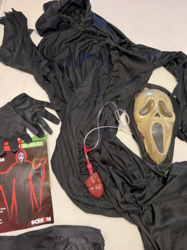 Scream 4 Mask Heart Pump Bleeding Face Costume Mens XL Fun World Easter Unlimit - Picture 1 of 12