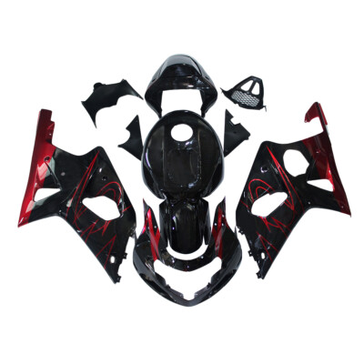 Black Red Motor Bodywork for Suzuki GSXR1000 2000 2001 2002 K1 Fairings Cowling