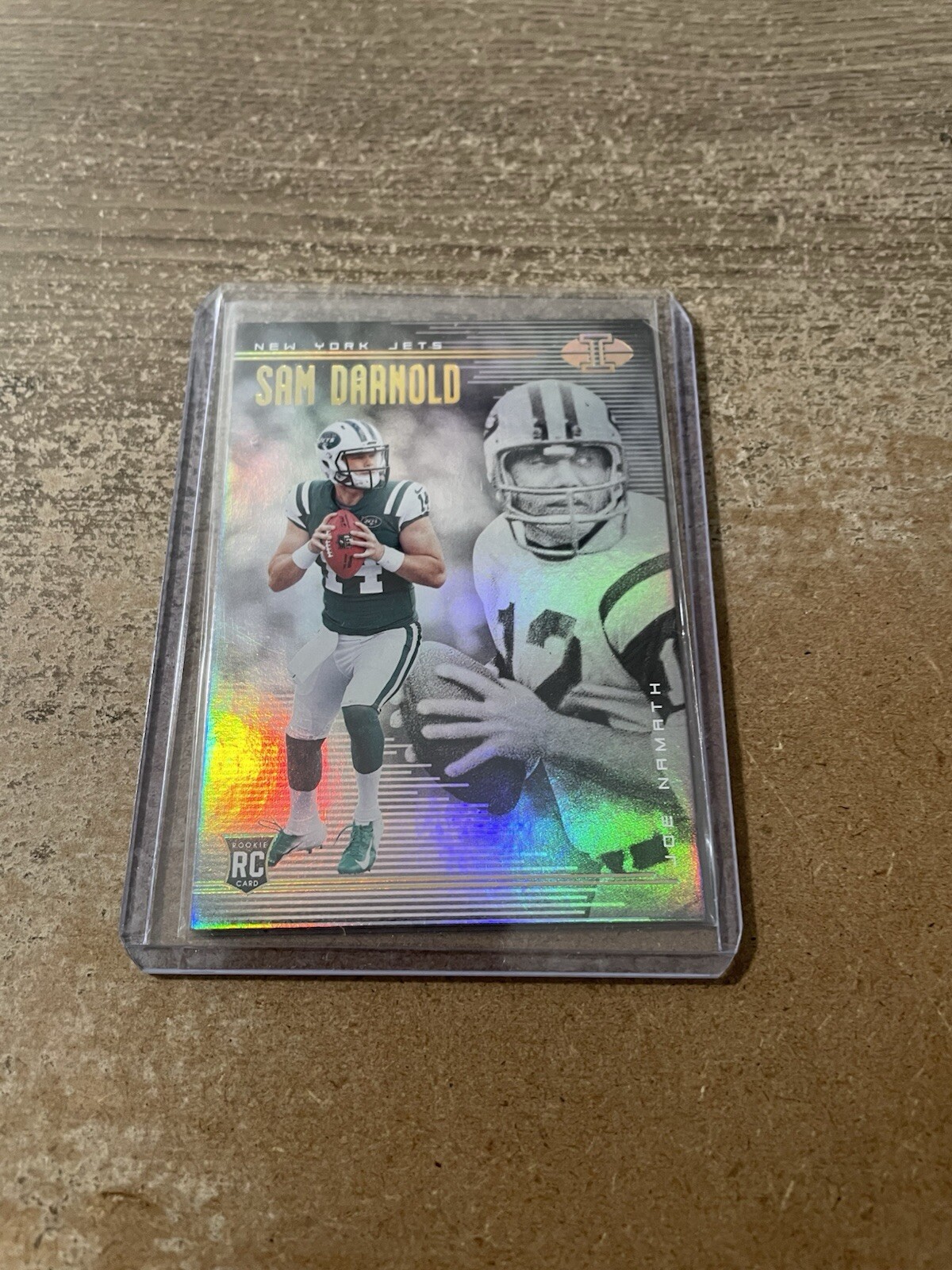 2018 Panini Illusions - #37 Joe Namath, Sam Darnold (RC)