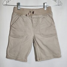 Hanna Andersson Boys Size 6-7 Beige Carpenter Cargo Shorts Casual School