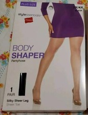 Hanes Style Essentials Body Shaper Pantyhose Plus 3X - 4X Black NIP