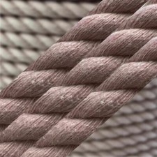 10mm Natural Light Pink Cotton Rope, 3 Strand, Coloured Cotton Rope - Select Len