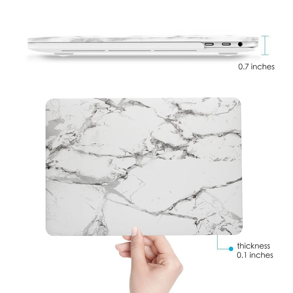 MacBook Pro 13 Case Macbook Air 13.6 M4 M3 Marble Black Hard Case Shell Cover AU - image 4 of 4