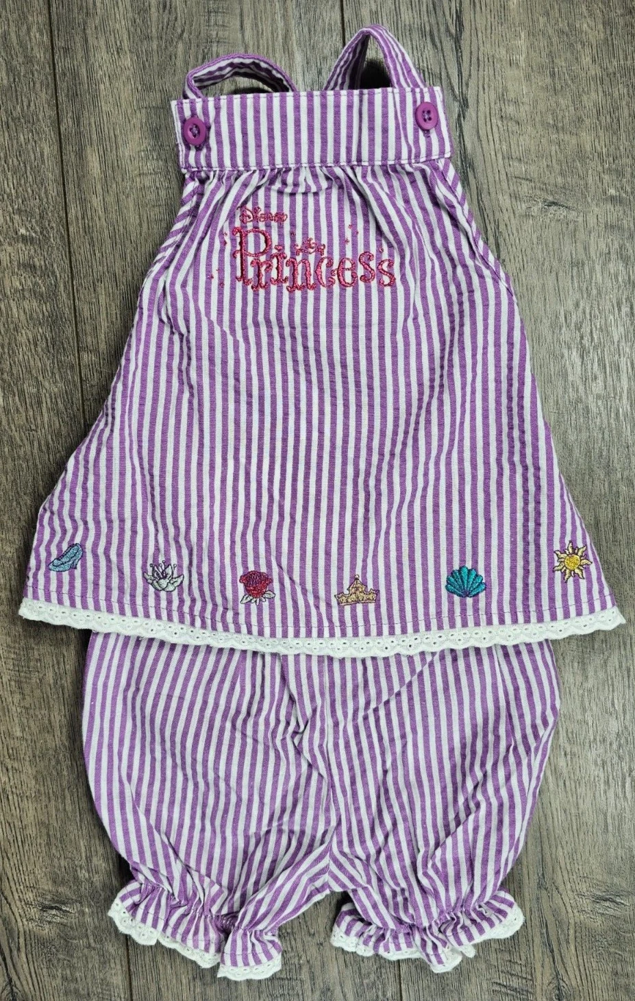 Baby Girl Clothes New Disney Parks 6 Month 2pc Purple Princess Outfit