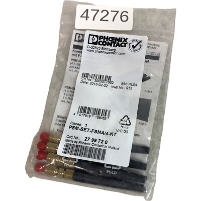 LOT Contents 4pcs Phoenix Contact PSM-SET-FSMA/4-KT Connector 2799720