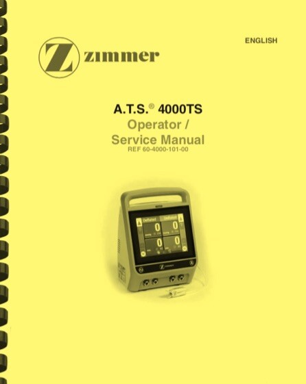 Zimmer ATS 4000 OPERATOR MANUAL and SERVICE MANUAL