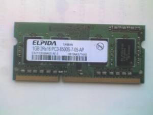 Elpida Ebj11ue6bau0 Ae E 1gb Ddr3 Pc3 8500s 1066mhz Sodimm 204 Pin Dram V Ebay