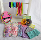 Lot Of 32 Girls Colorful Headbands And Hair Ties 1 Floral Clip