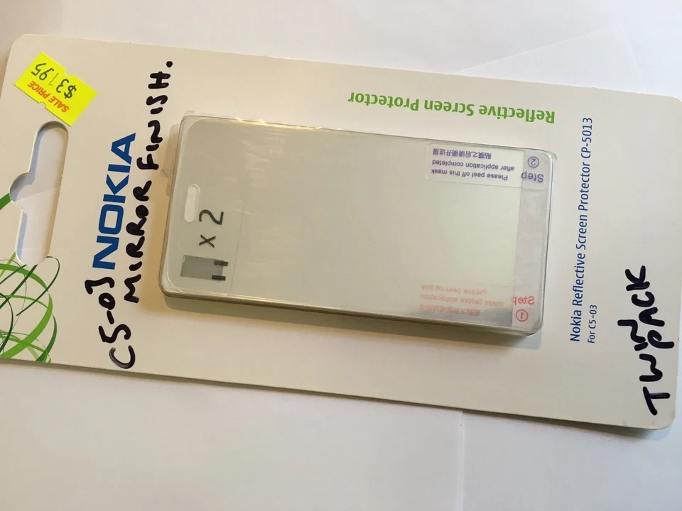 Nokia C5-03 Screen Guard Protectors Mirror Finish CP-5013 Genuine - Twin Pack - Image 2 of 4