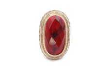 Vintage Sterling Silver 925 Red Jasper Ring Size 8.5 NF