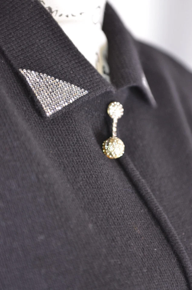 Suéter Pullover Gucci Para Mujer Talla 46 Italia Lana Cachemira Joya 10 EE. UU. Negro Foto 3 de 4