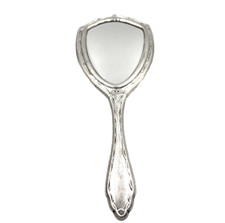 Specchio da toletta in argento 800 antico vintage anni ‘40 Made in Italy