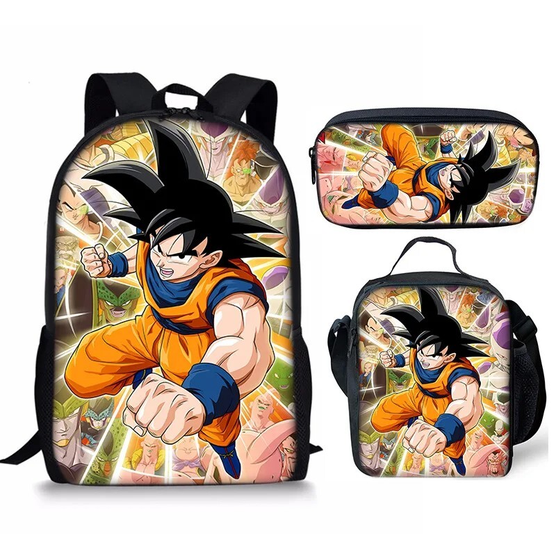 Dragon Ball Z Goku School Bag Backpack Set for Kids