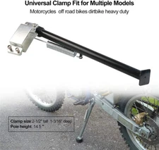 14" Motorcycle Clamp Frame On Side Kick Stand For Off Road Dirt Bike Universal