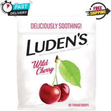 Ludens Throat Drops, Wild Cherry, 90 Drops 90 Count (Pack of 1) Cough Drops