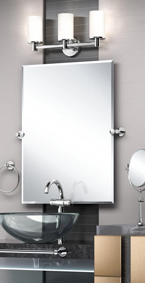 Gatco 4689 Channel Frameless Oval Mirror, 26.5 Inch, Chrome/Wall Mount Framel... - Image 4 of 4