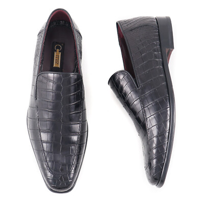 Zilli Black Genuine Full Crocodile Loafers US 10.5 (Eu 43.5  display picture 1
