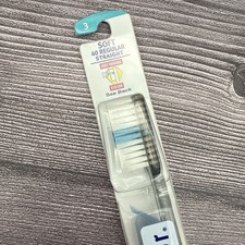 VTG Oral-B 40 Toothbrush 1990s USA Indicator Soft Straight Bristles 4-ROW -BLACK