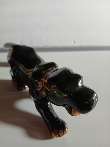Vintage Ceramic Panther Figurine Very Excellent Condition