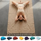 Yoga Blanket | Solid Color Woven Mexican Blanket | Outdoor or Indoor Hot Yoga