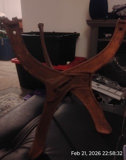 Antique American F & M Co.Cast Iron Stand Hot Water Tank Heater Steampunk