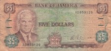 Jamaica 5 Dollars 1985